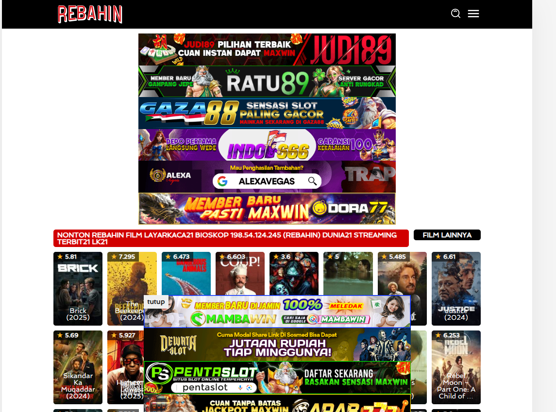 display rebahin